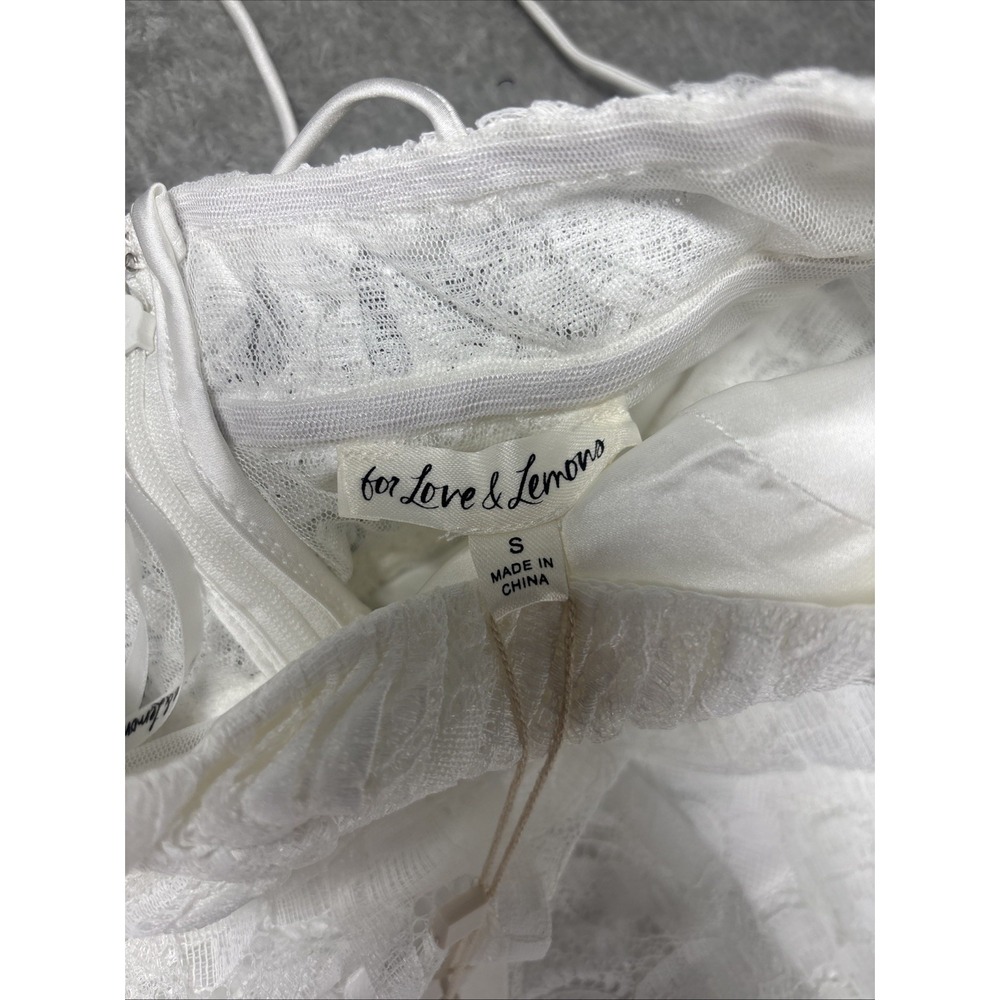 NWT For Love and Lemons Lorena Maxi Dress White Lace Size Small - Picture 4 of 15